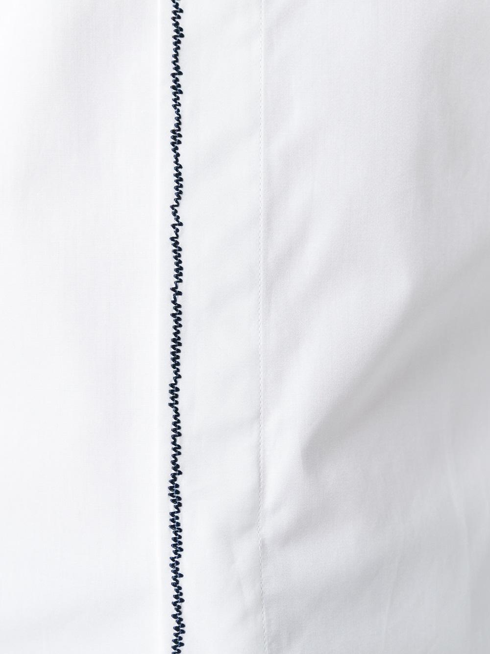 sound wave embroidered shirt