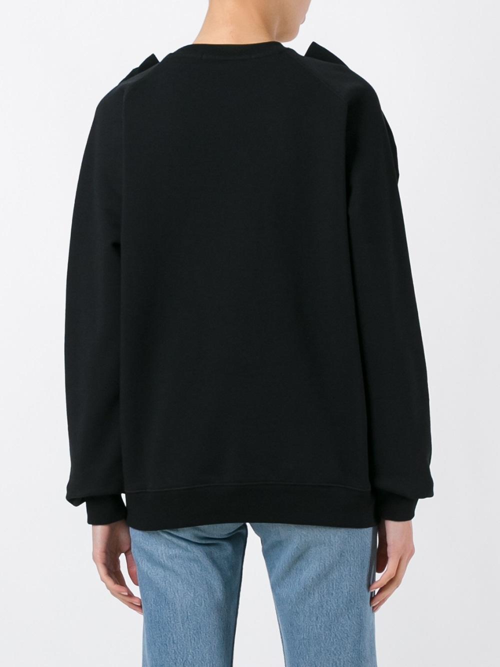 ruffled detail sweatshirt
