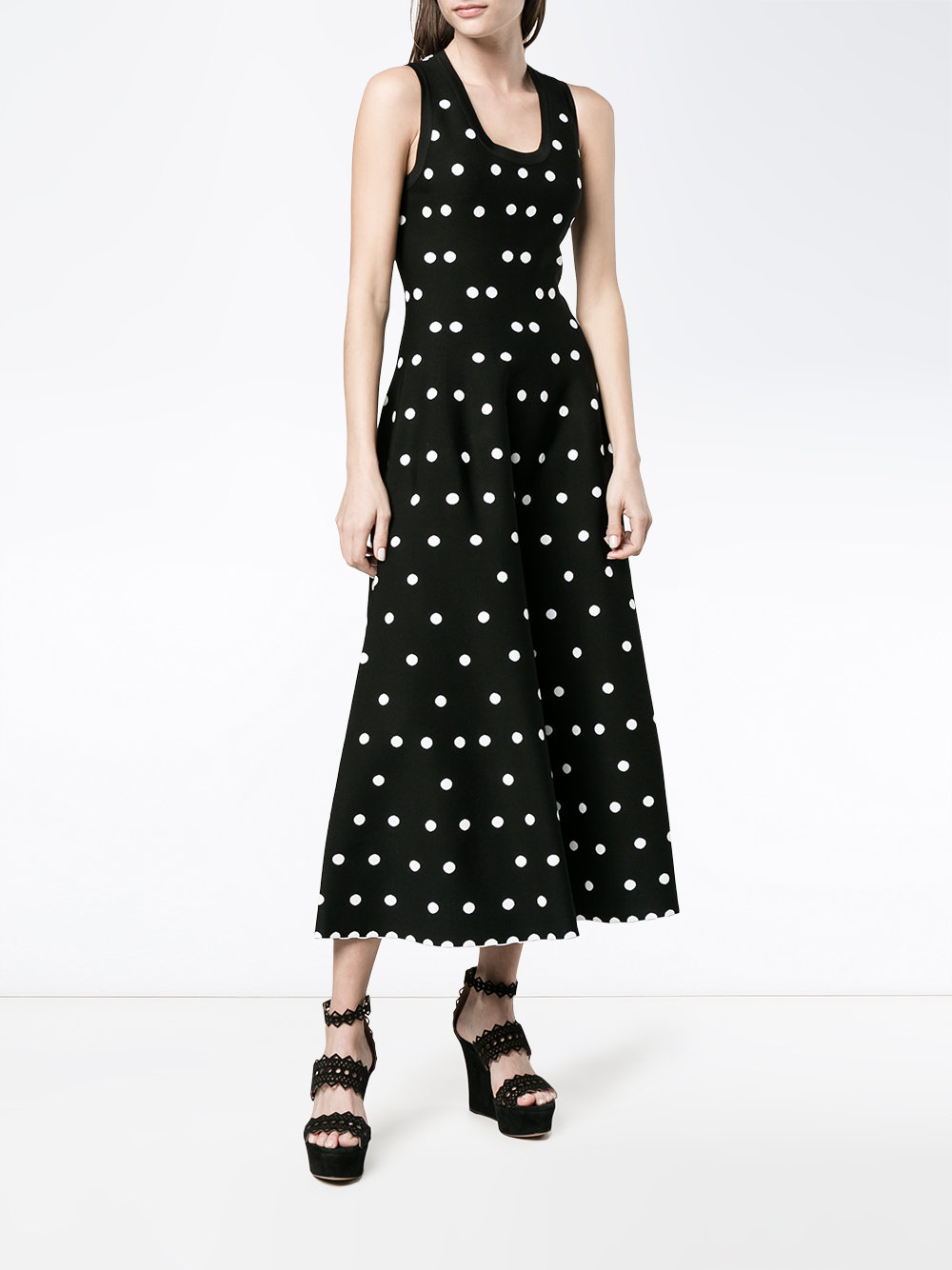 Sleeveless Polka Dot Dress 