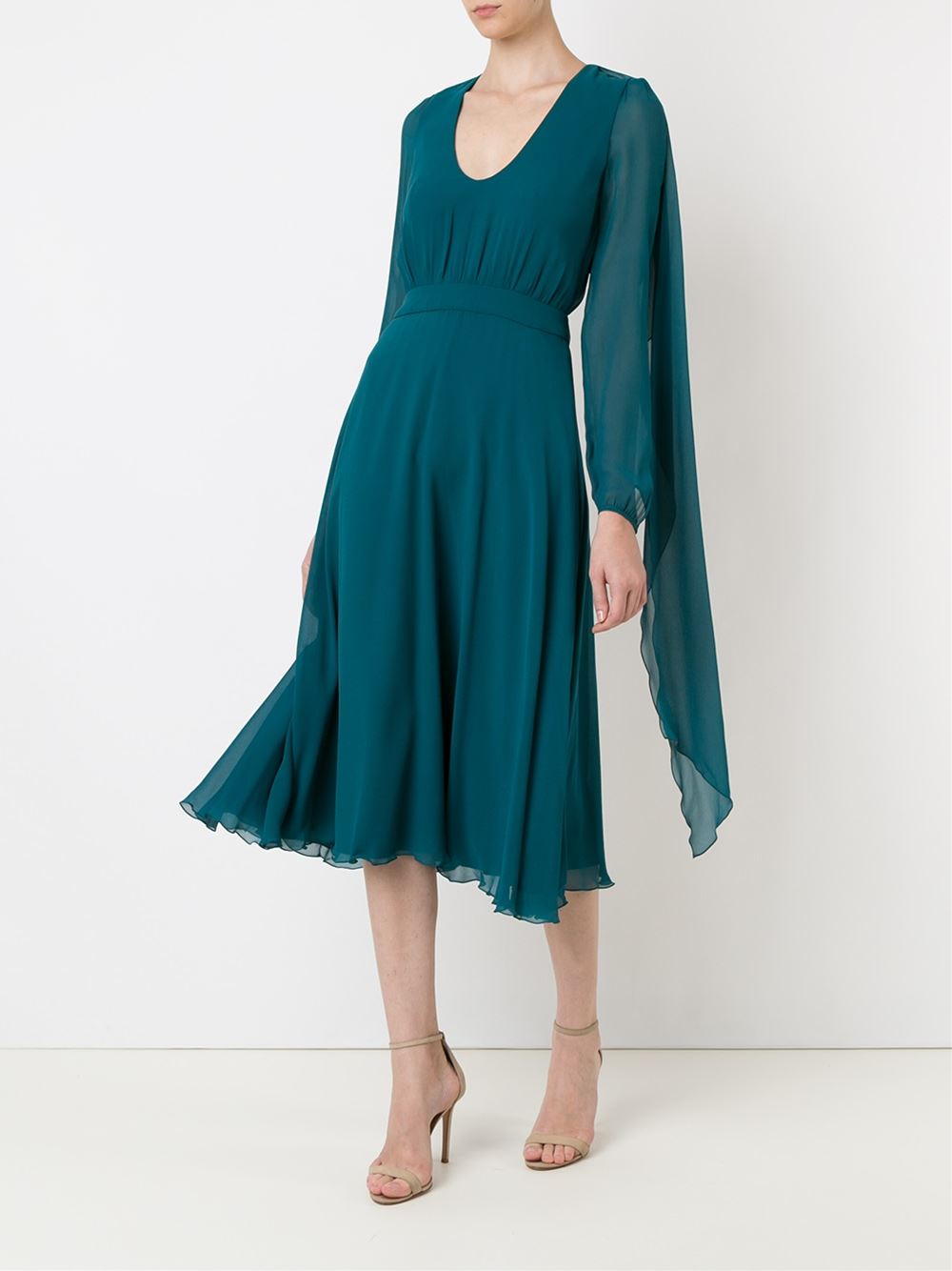 silk midi dress