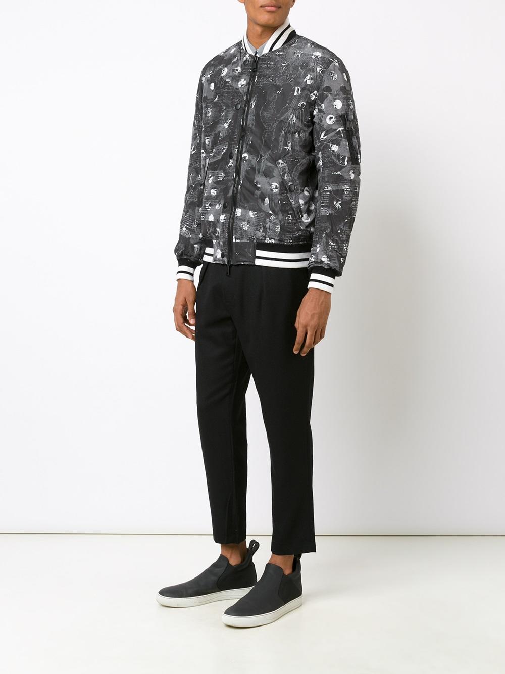 jacquard bomber jacket