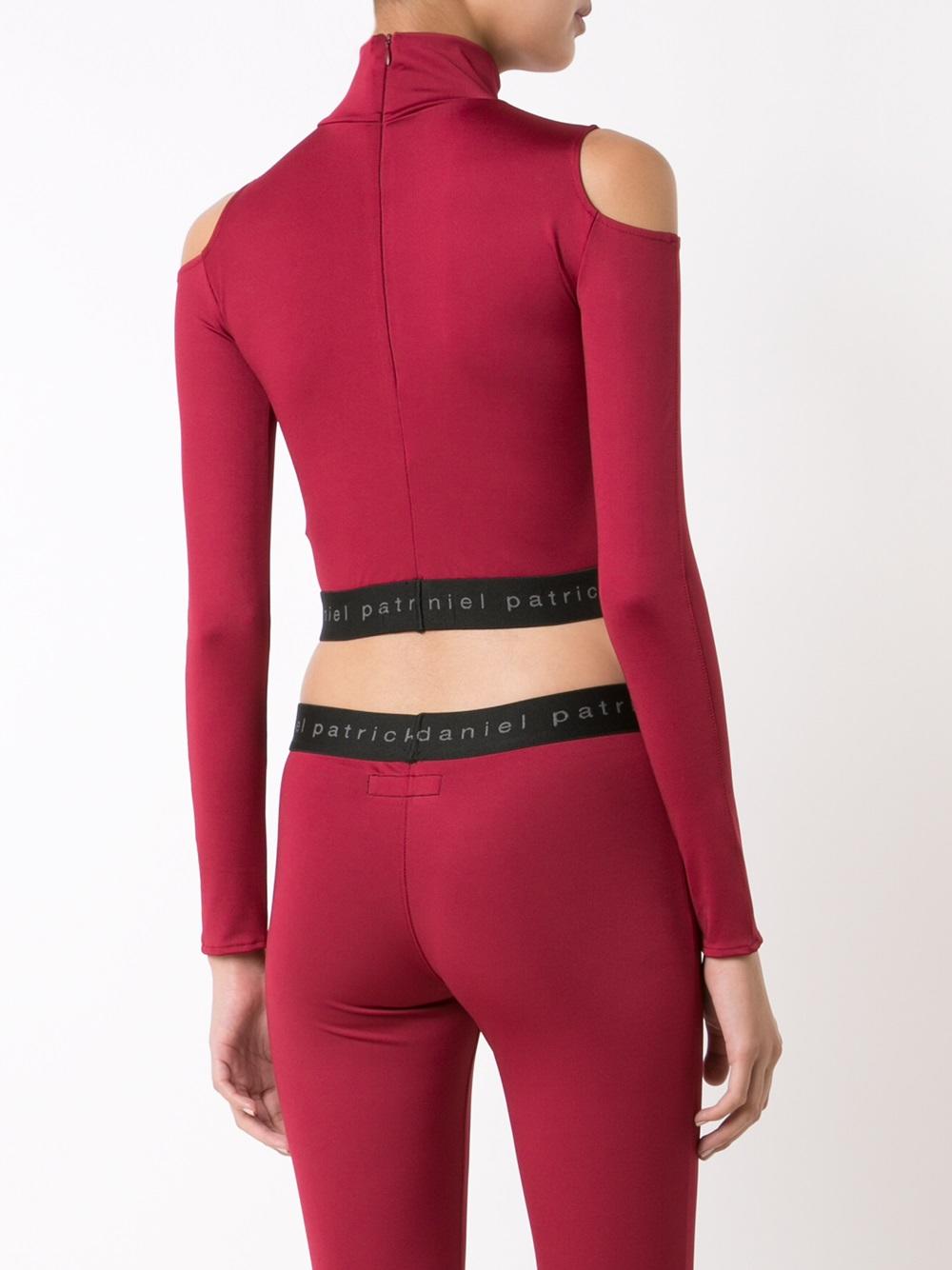 cold-shoulder cropped top