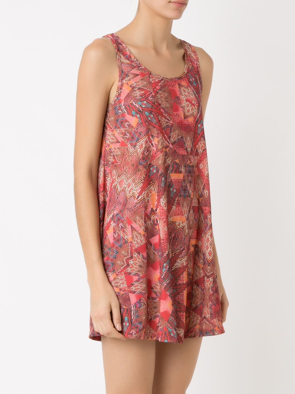 round neck printed dress