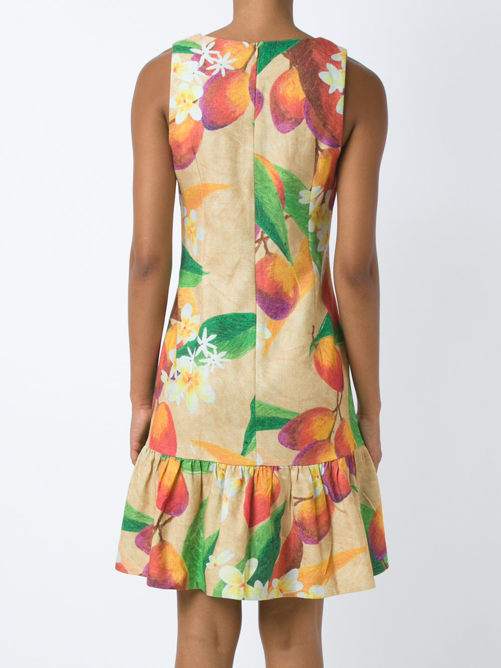 mango and floral sleeveless dress