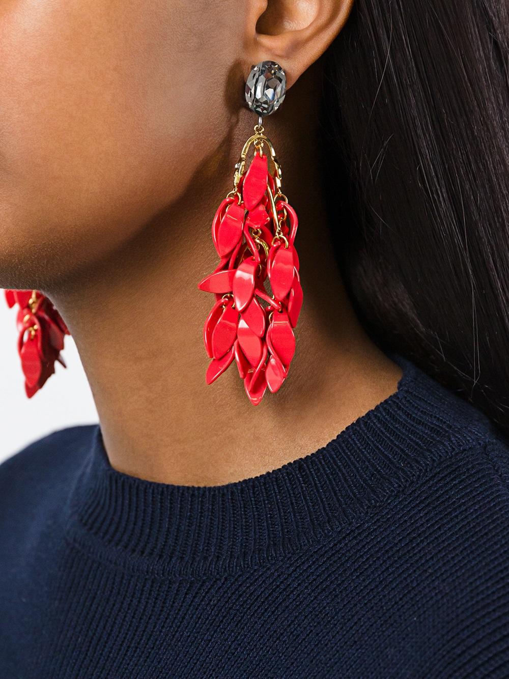 petal clip-on earrings