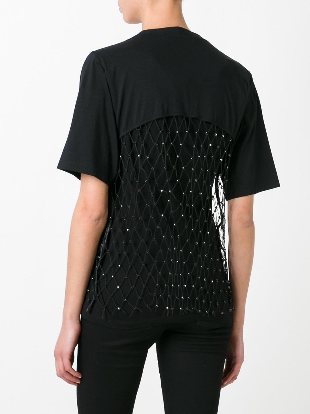 mesh panel T-shirt