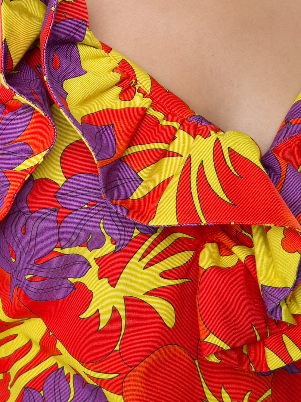 ruffled floral top