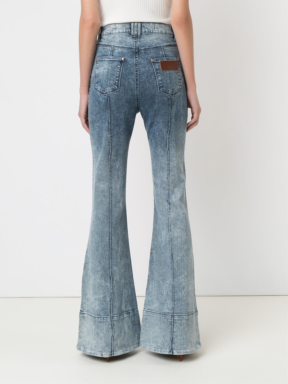 high waist flared trousers