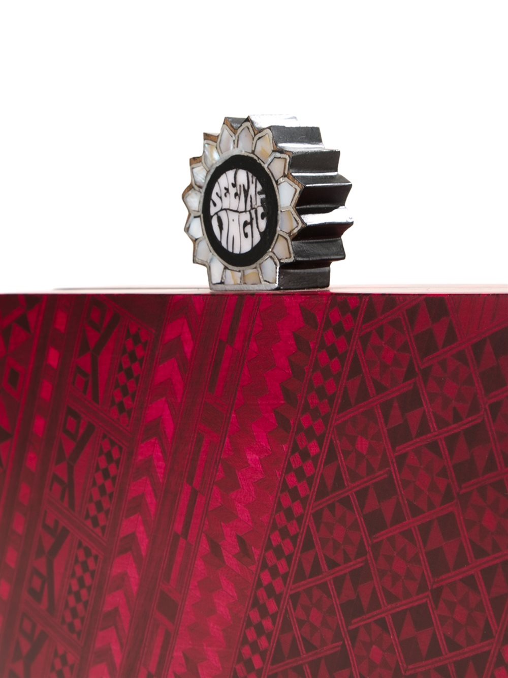 multi print clutch bag
