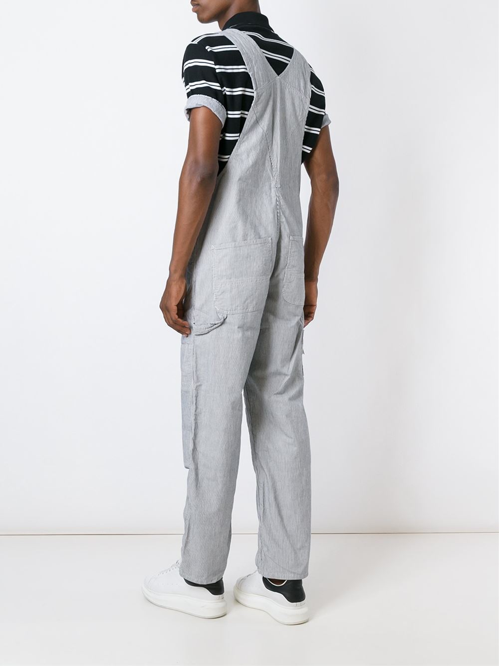 striped dungarees 