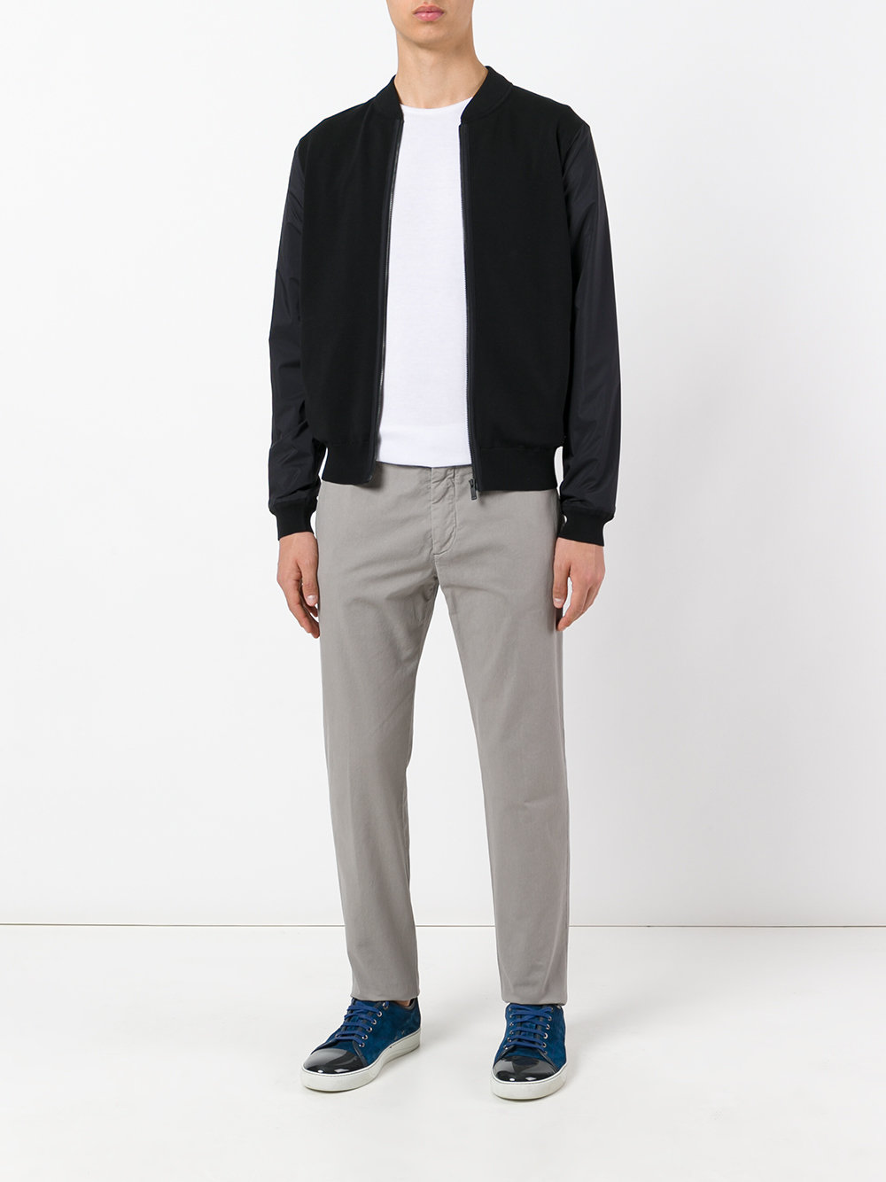 zipped bomber jacket