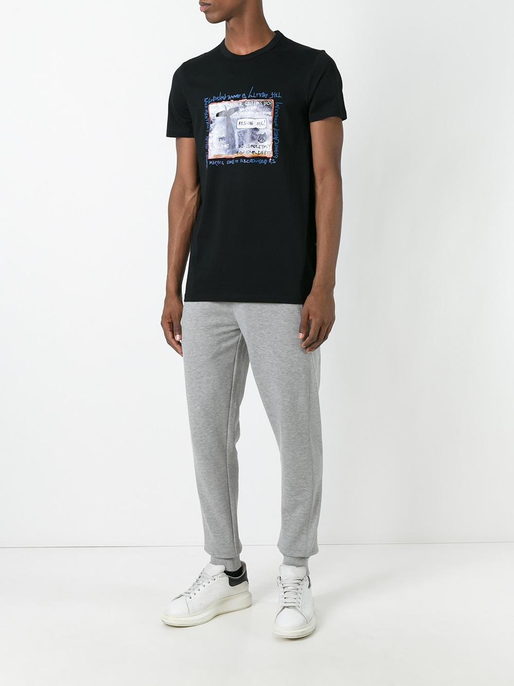 plane print T-shirt
