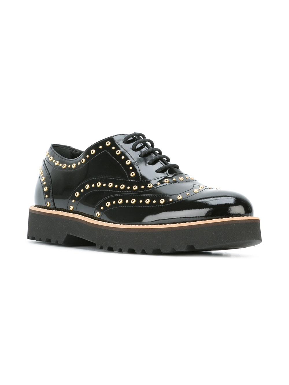 studded lace-up shoes