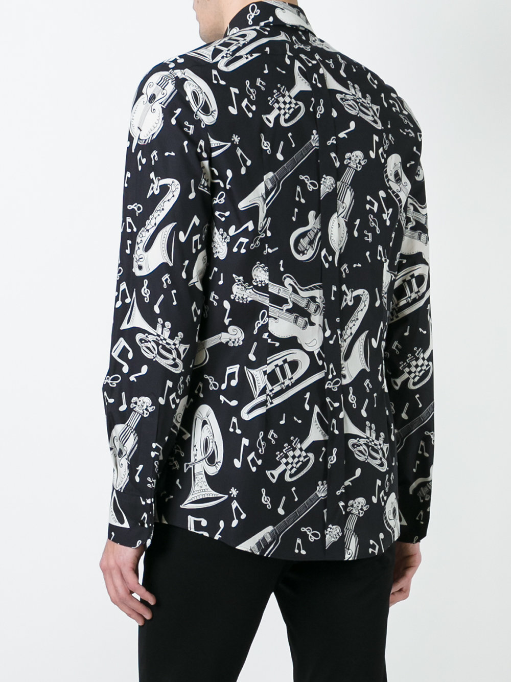 musical instrument print shirt