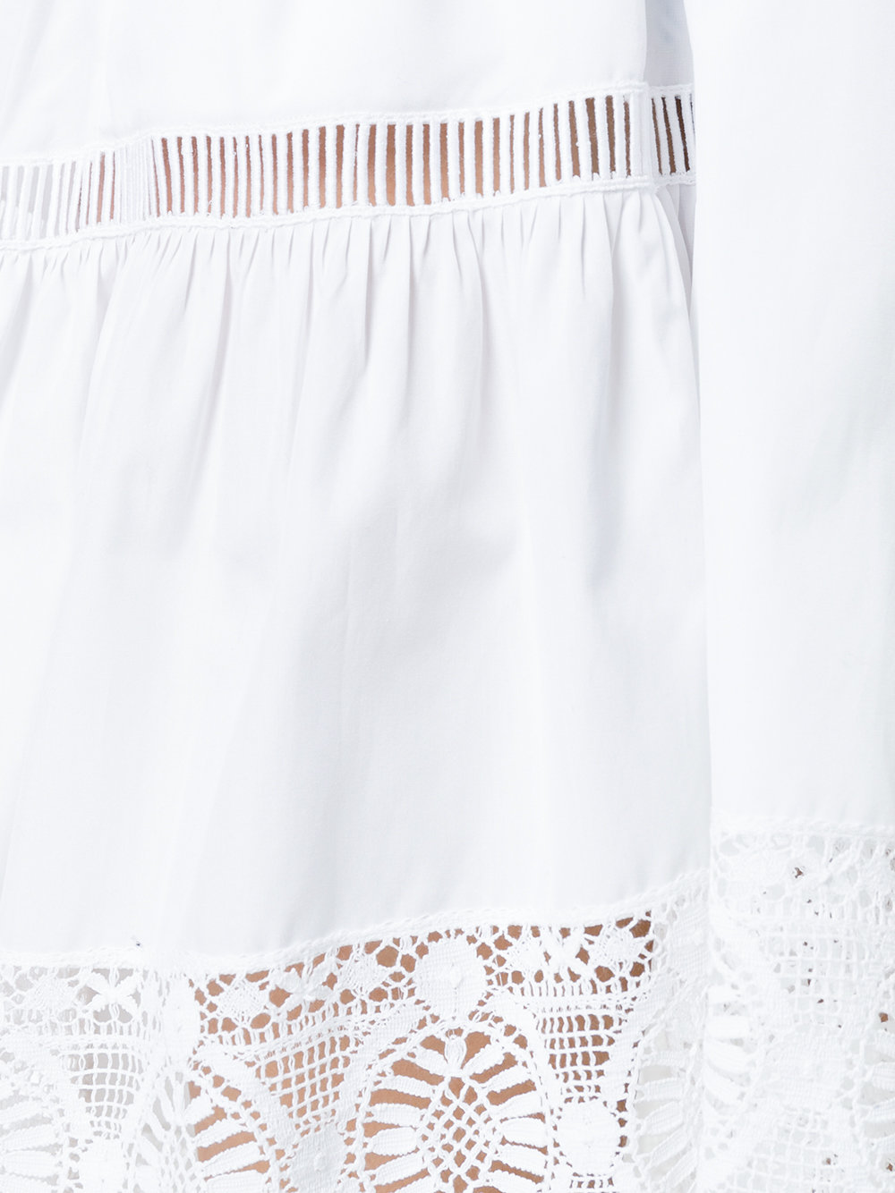 lace trim asymmetric skirt