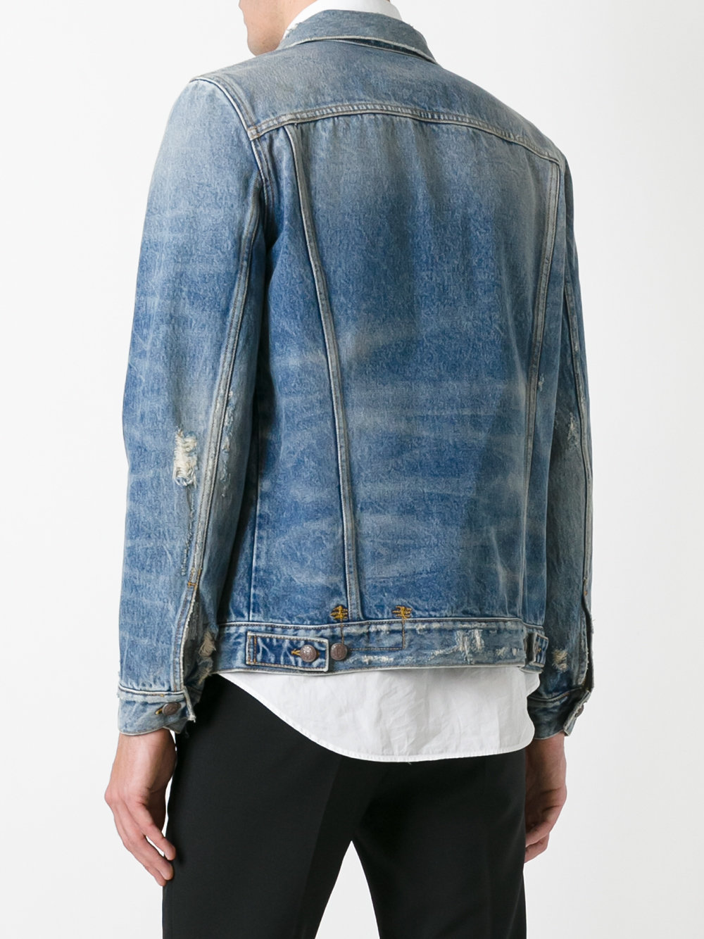 zipped front denim jacket