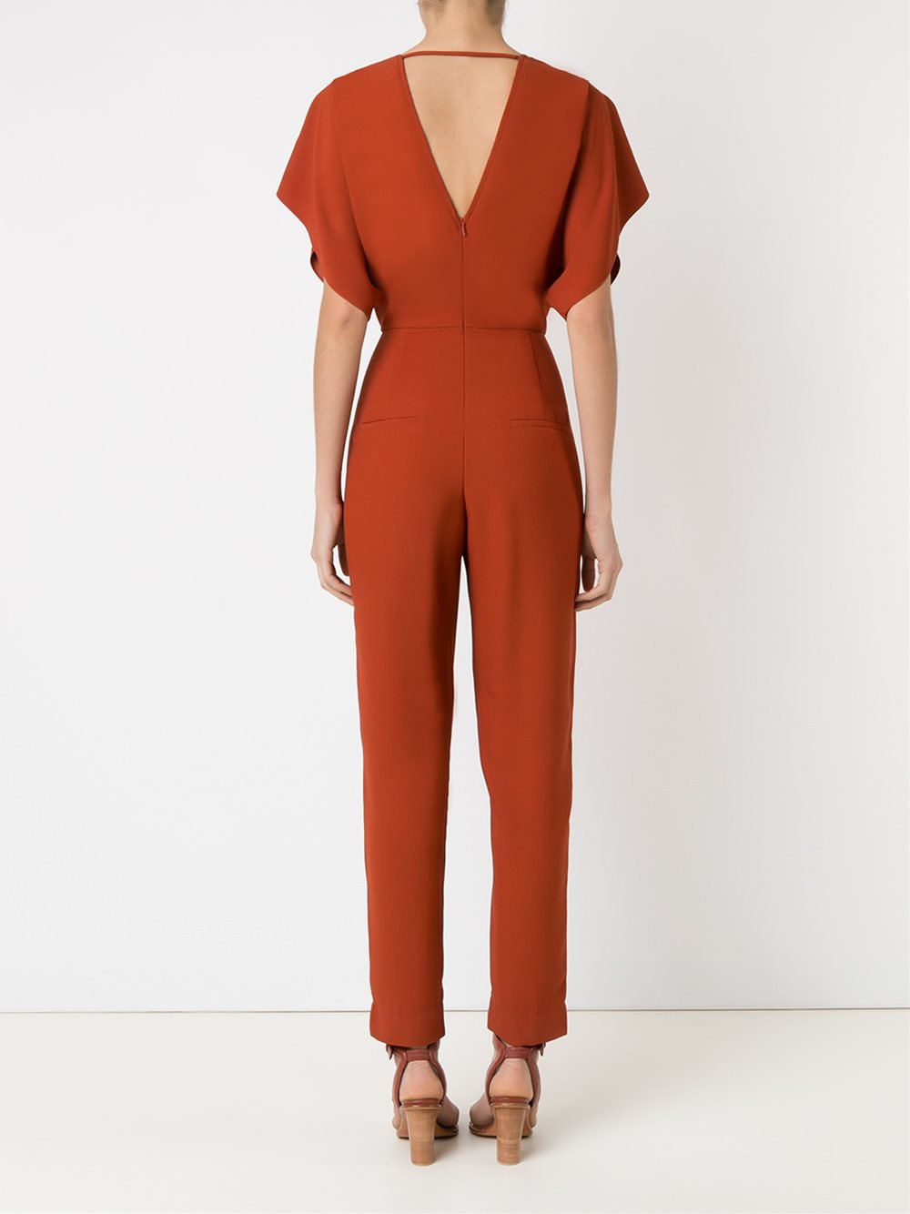 v-neck jumpsuit