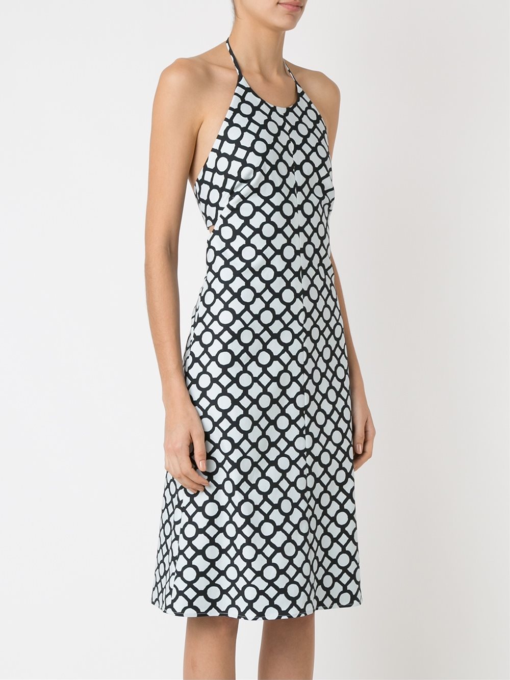 sleeveless printed dress
