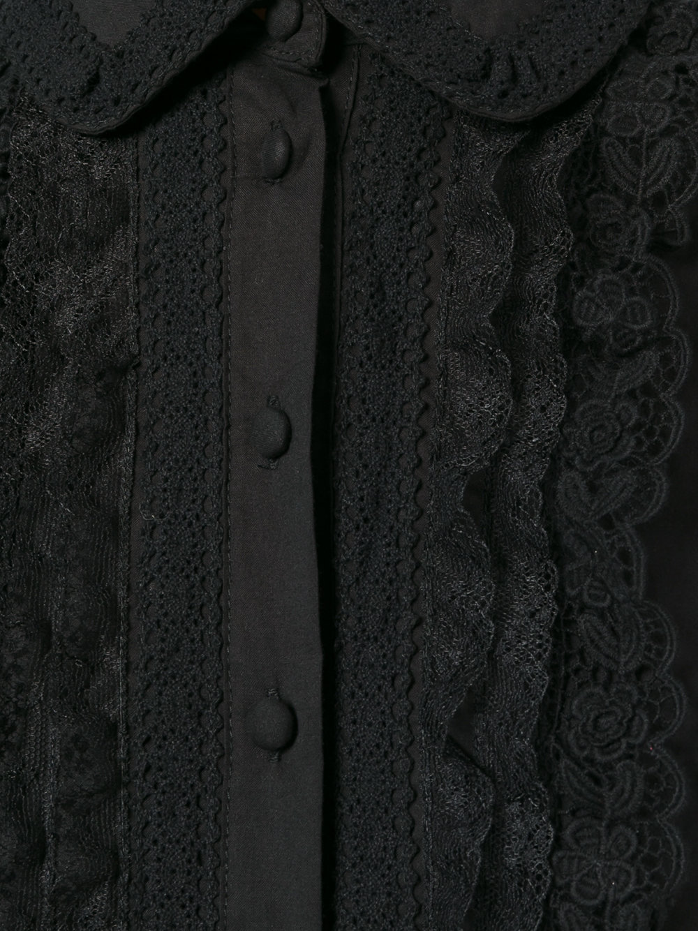 lace trim shirt dress
