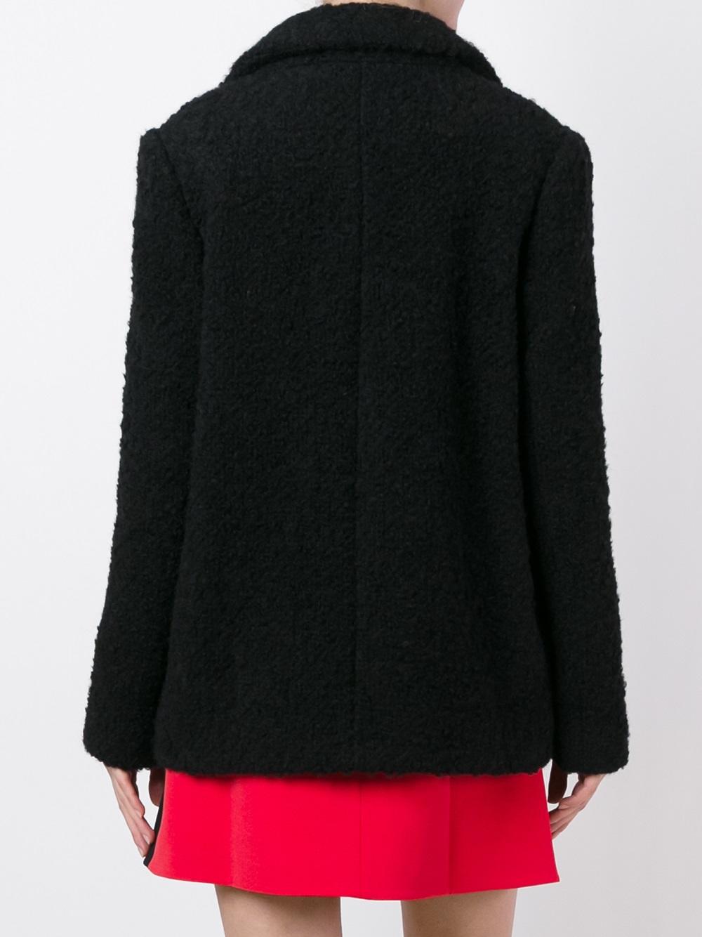 bouclé buttoned jacket