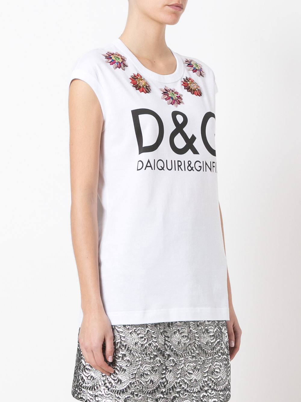 floral logo print T-shirt