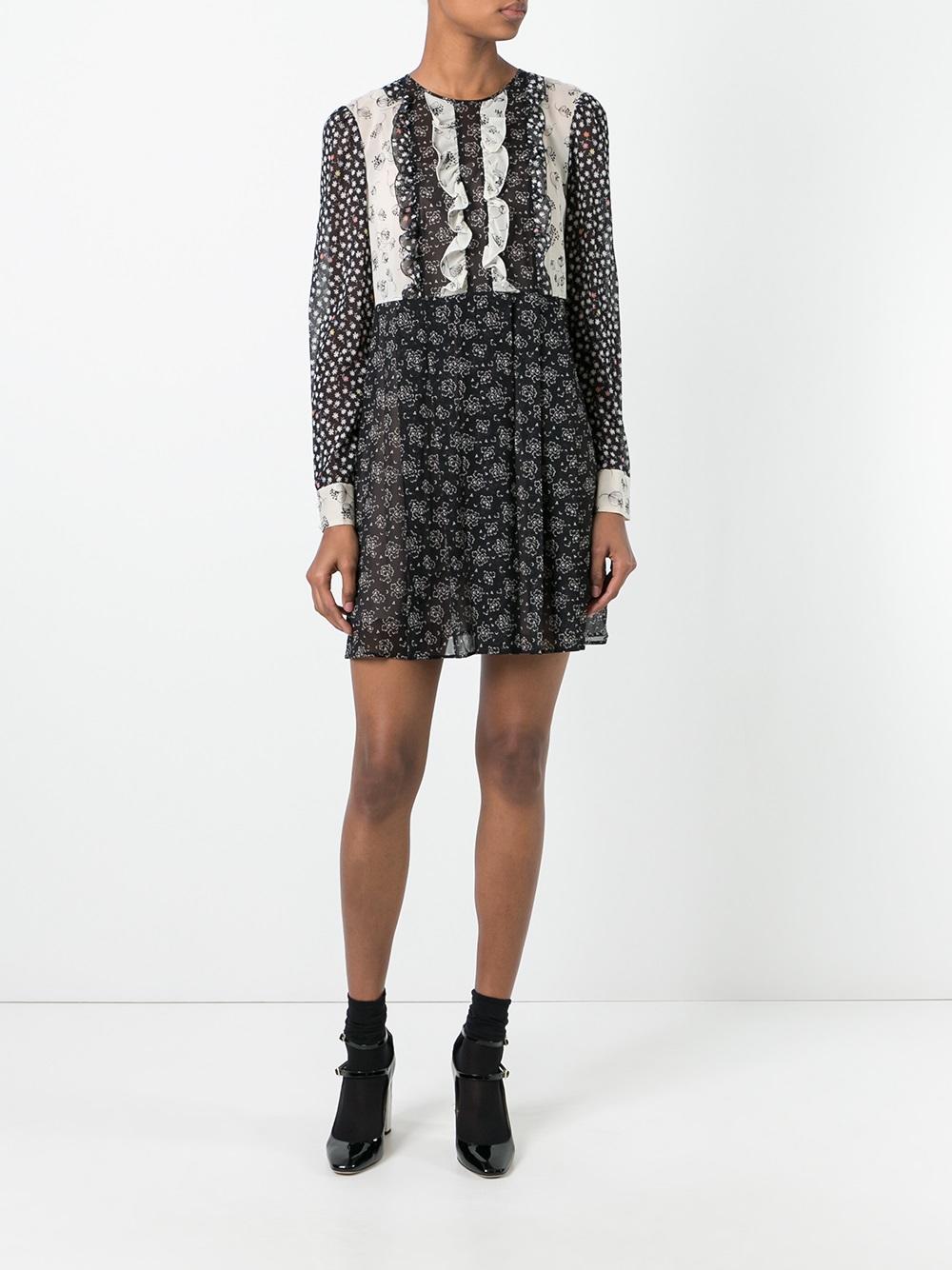 ruffled front dress