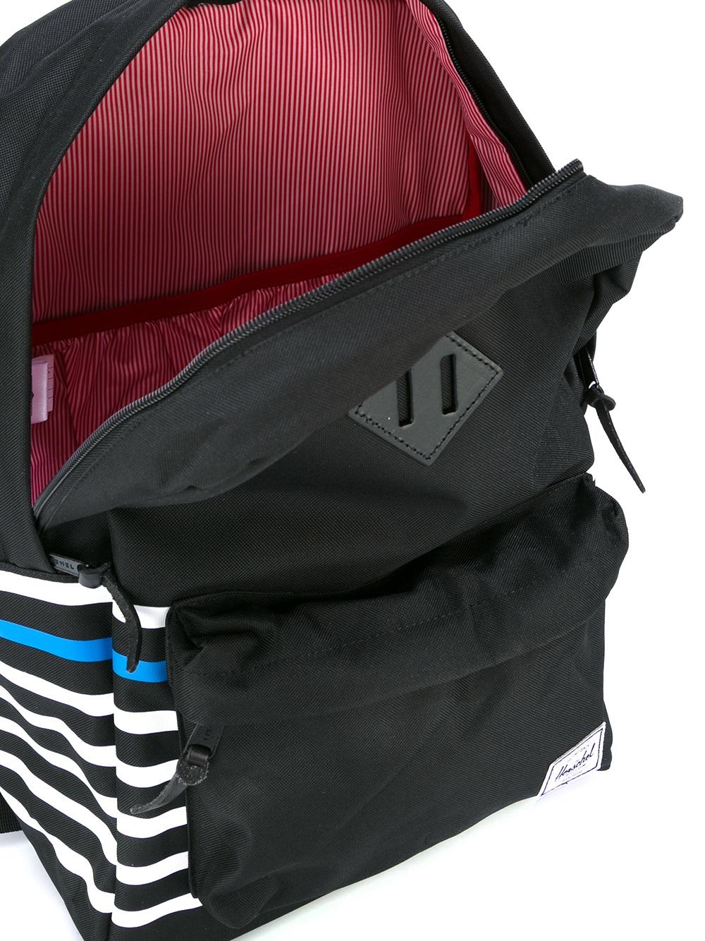 colour block striped backpack