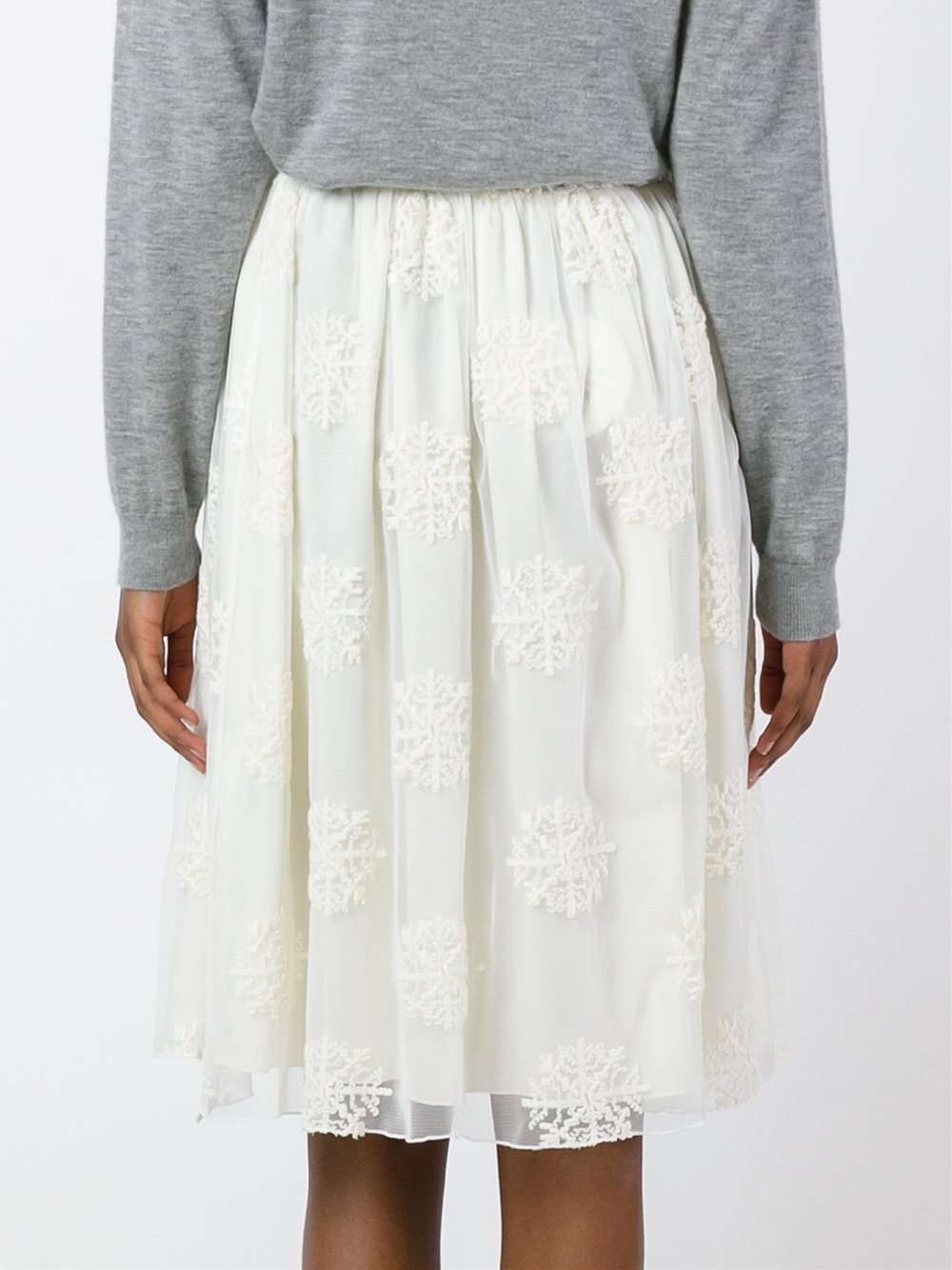 embroidered tulle skirt