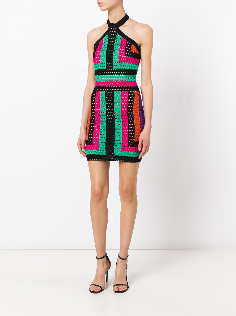 halterneck mini dress