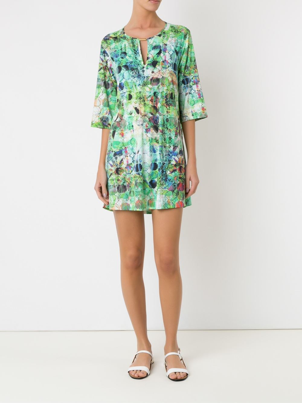 printed tunic dress