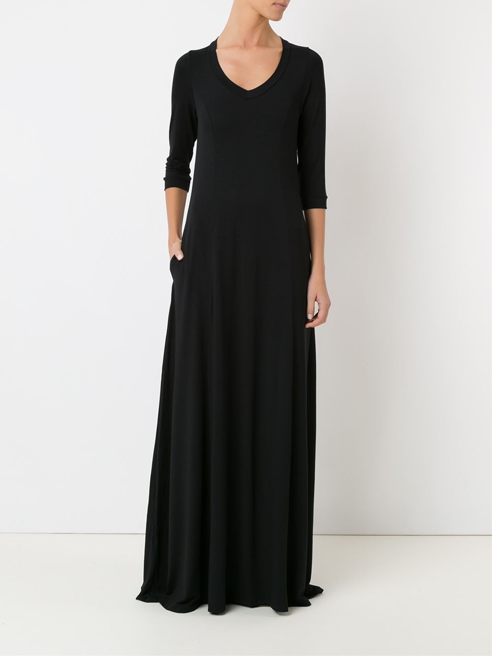 v-neck long dress