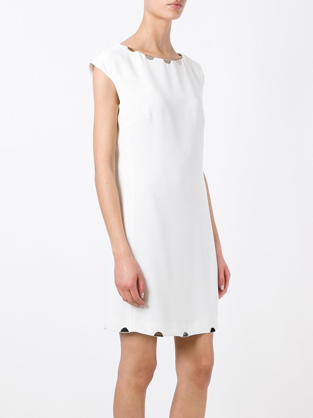 studded trim dress