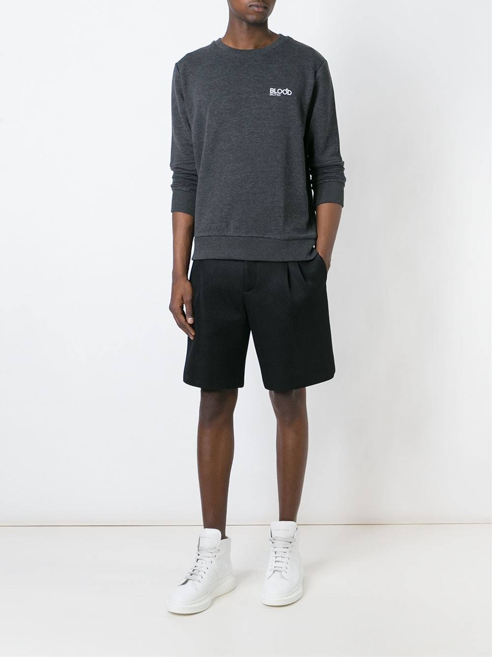 embroidered logo sweatshirt