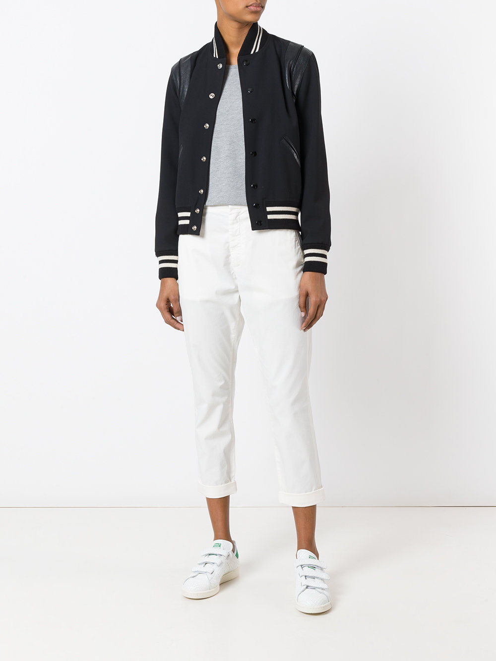 folded hem cropped trousers