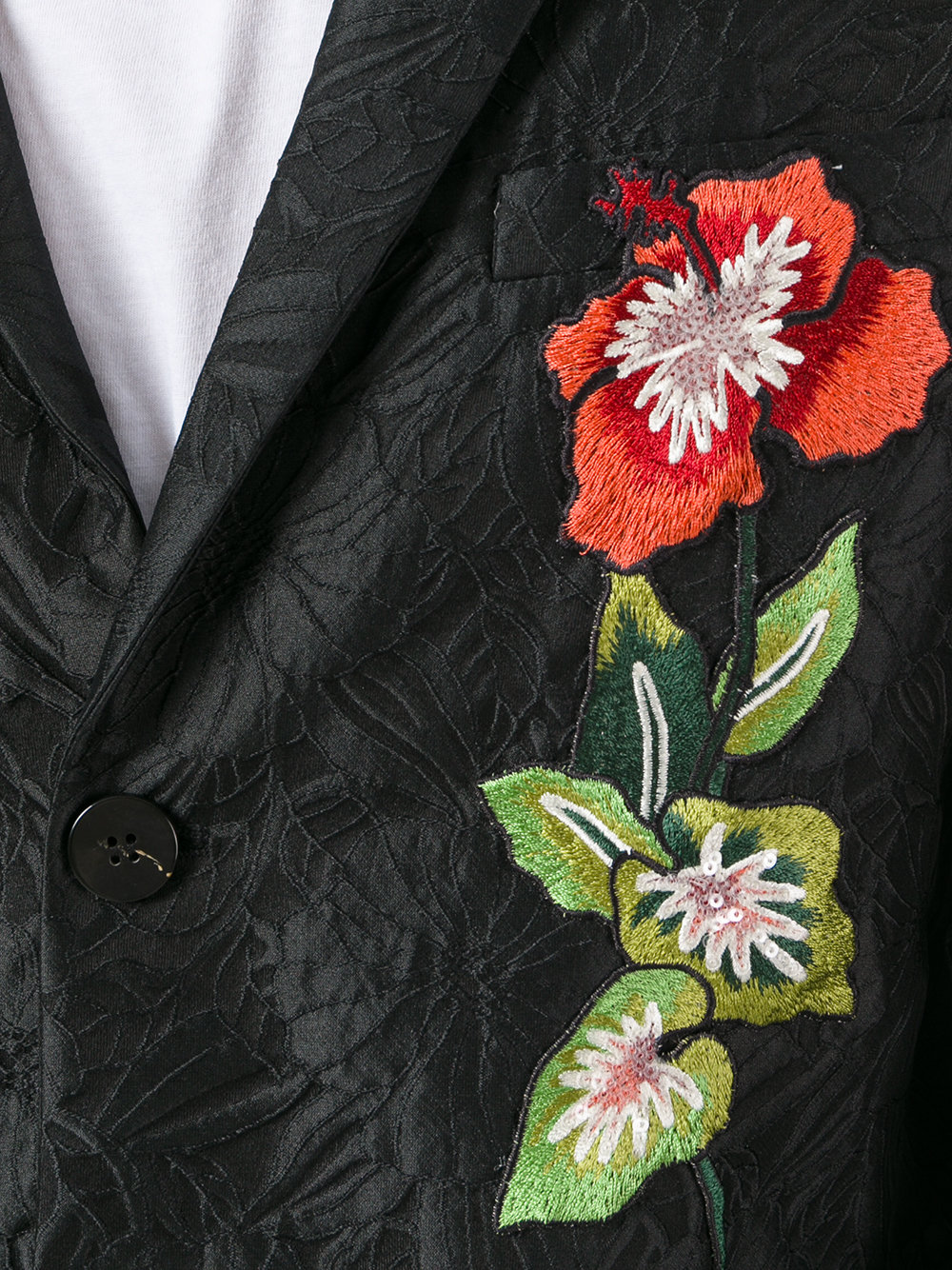 floral jacquard blazer