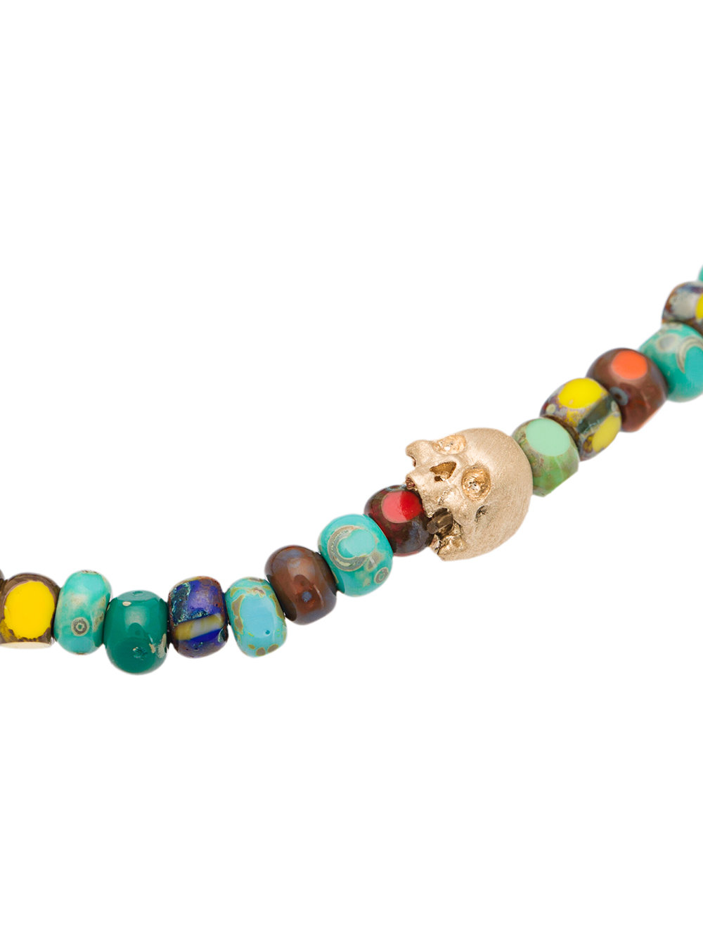 G6 Satin Finish Half Side Skull beaded bracelet