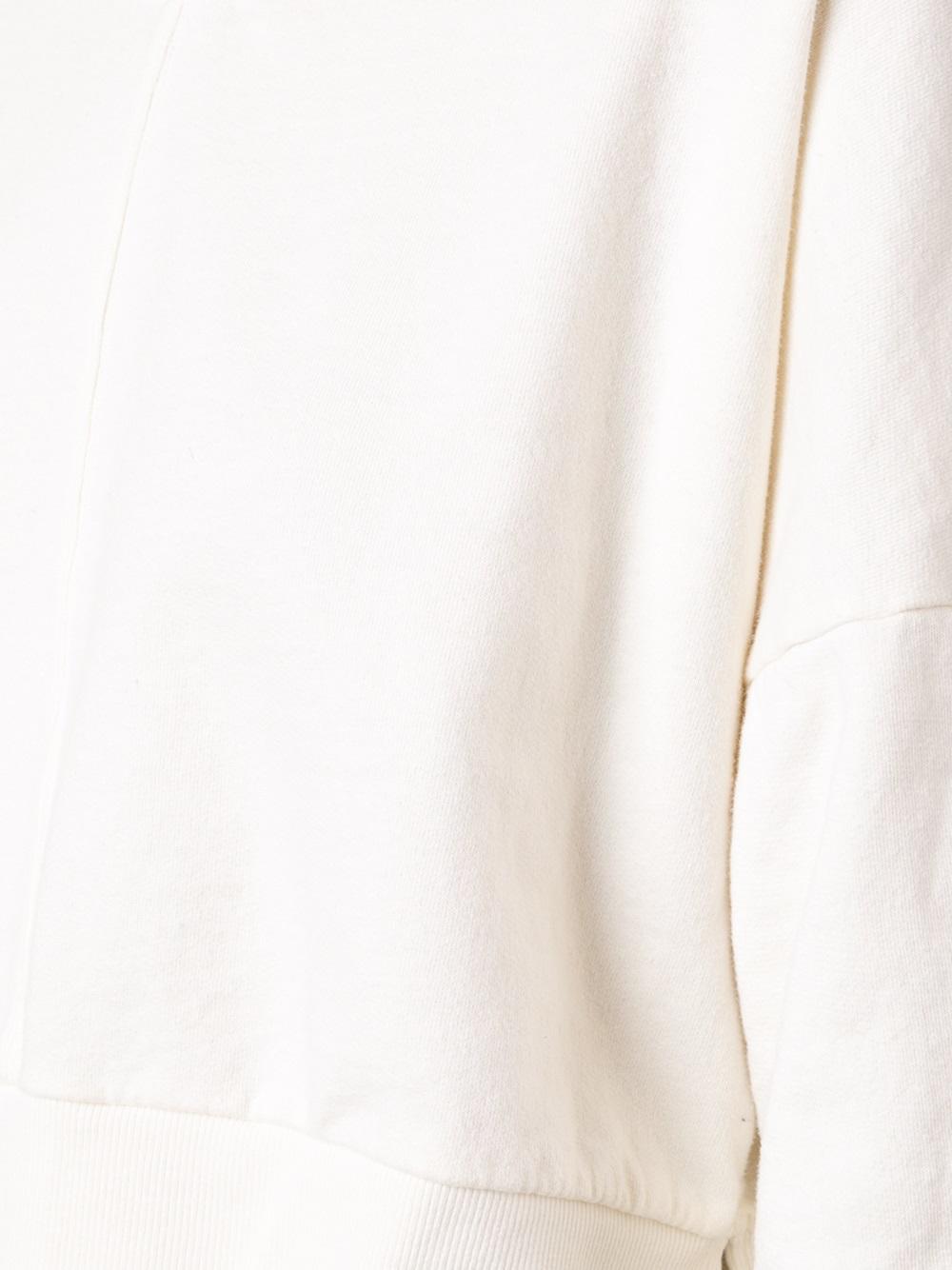 v neck cropped sweatshirt