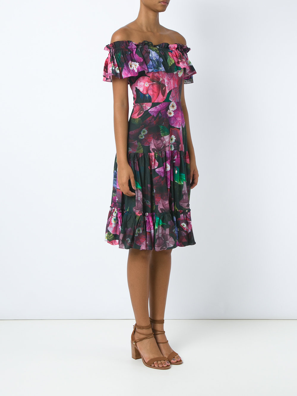 off the shoulder flared dress