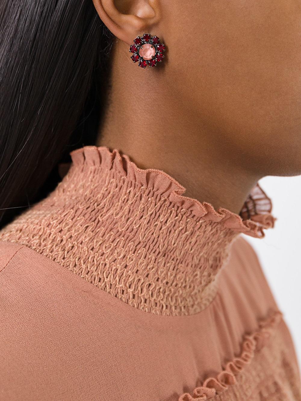 stone embellished earrings