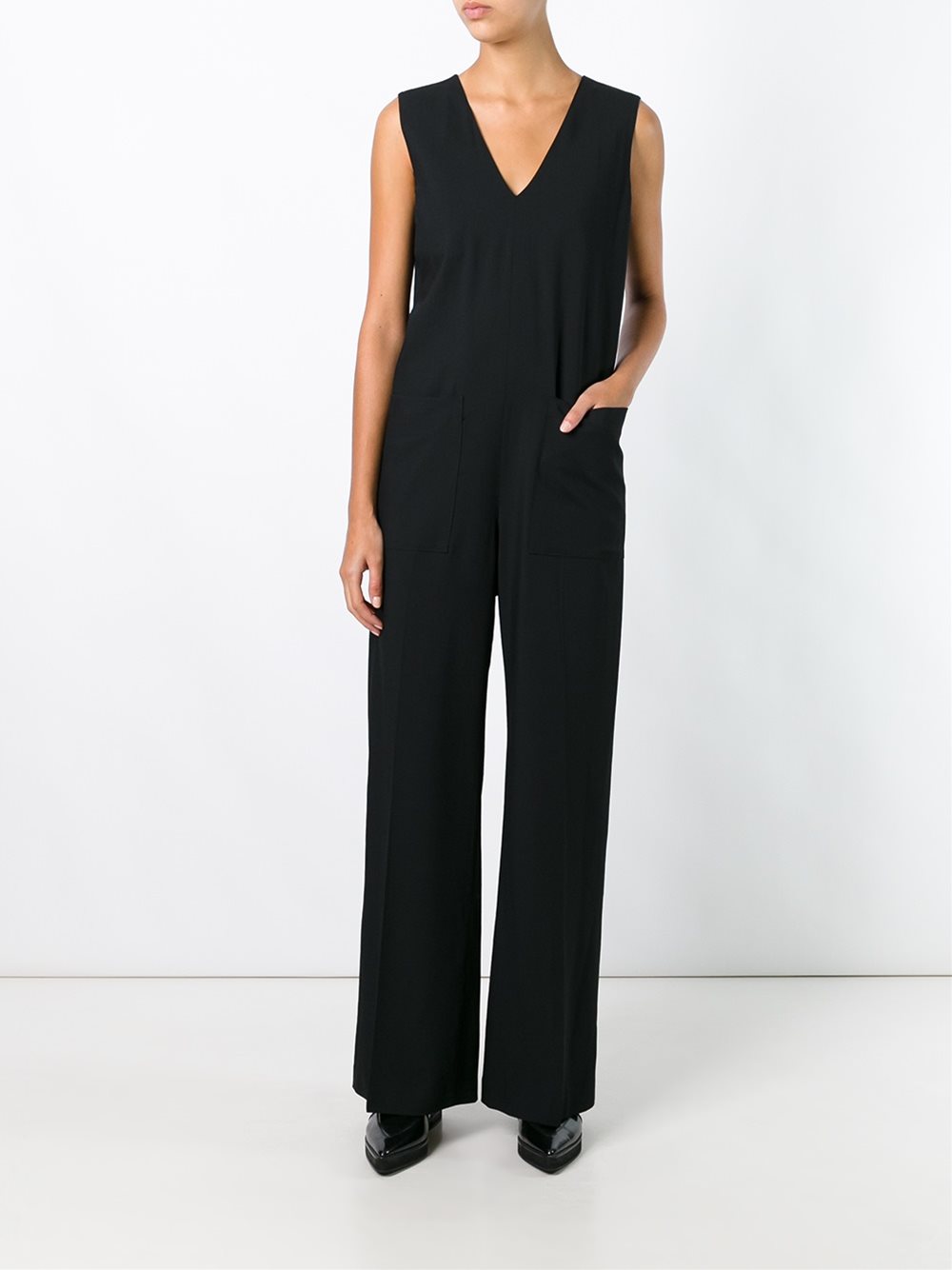 V-neck jumpsuit