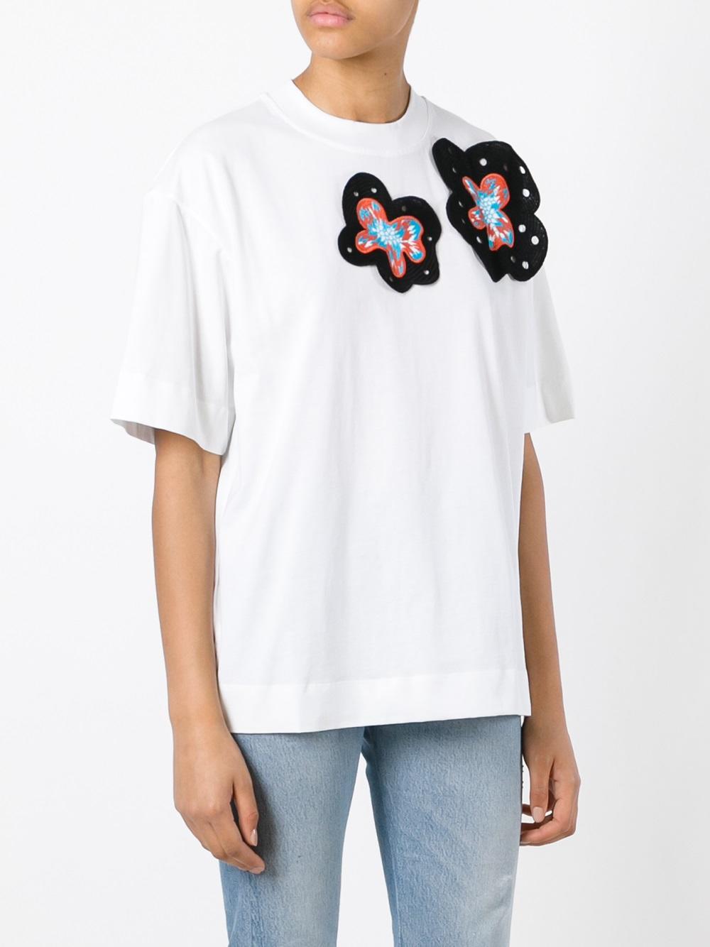 embroidered appliqué T-shirt