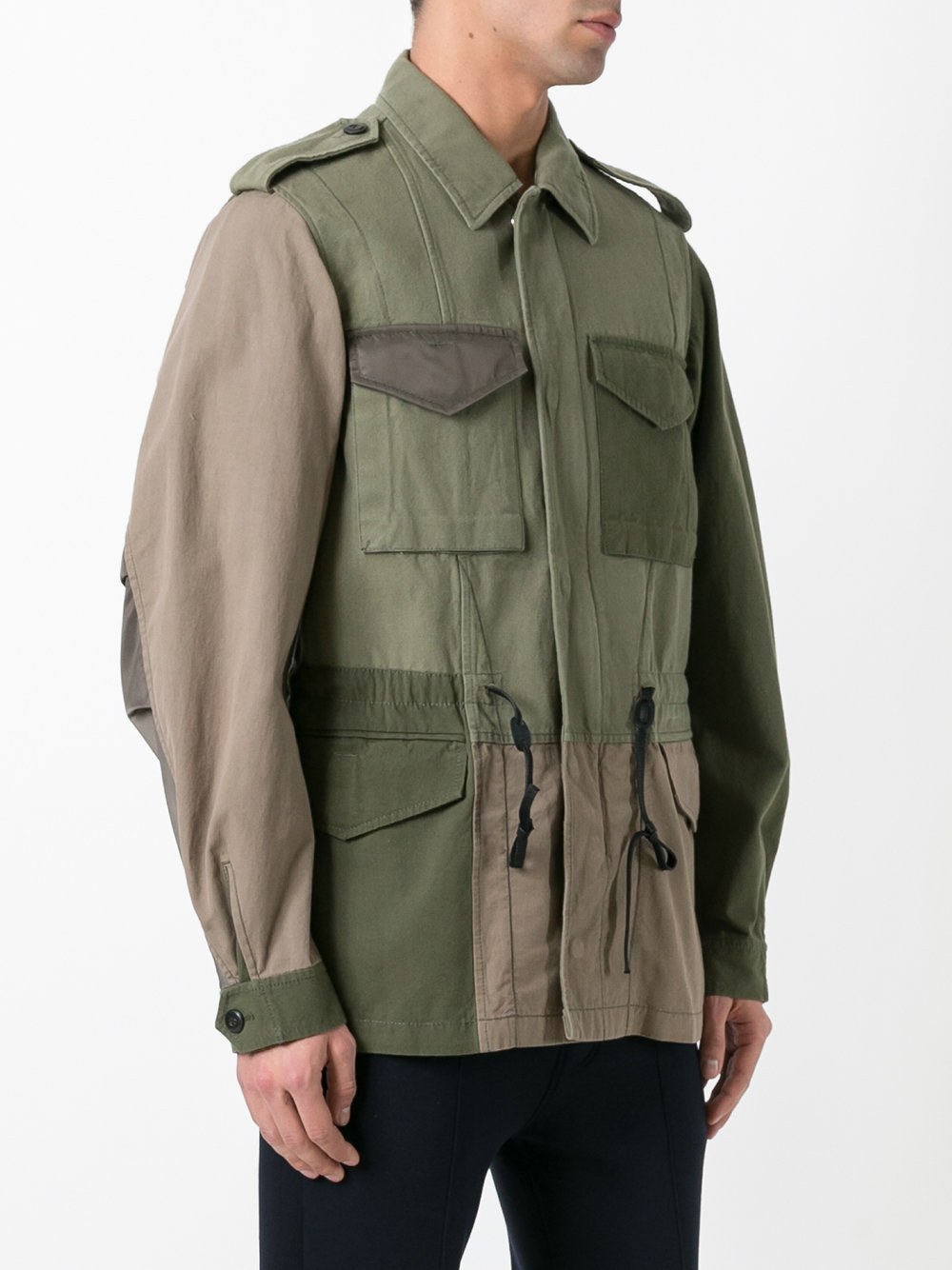 patchwork field jacket