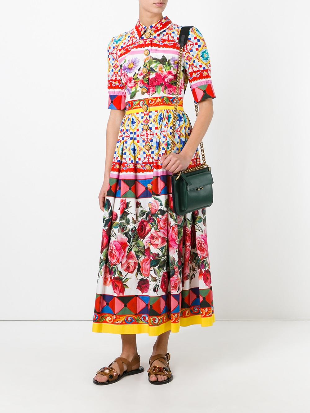 Mambo print shirt dress