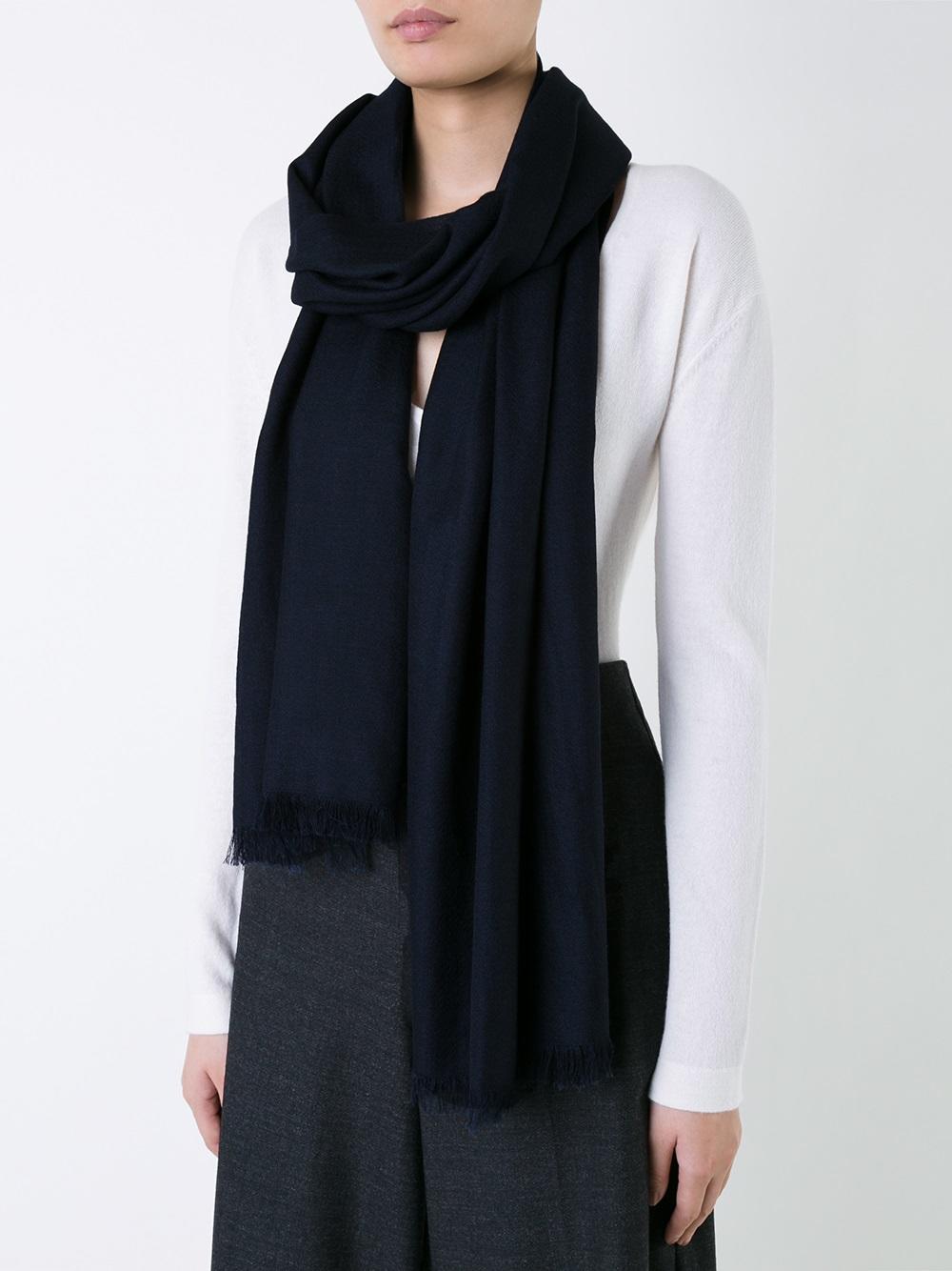 raw edge scarf