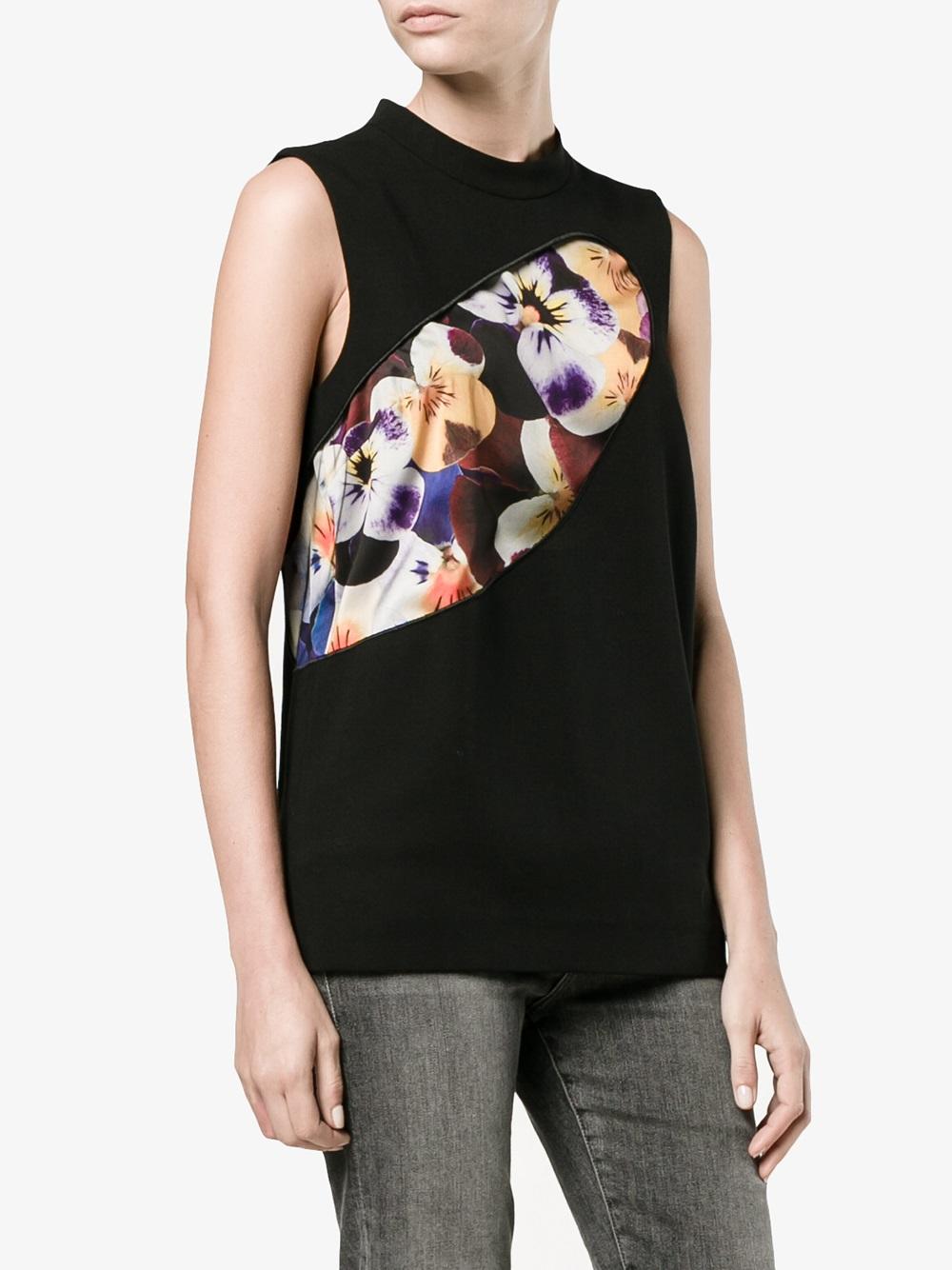 floral panelled top