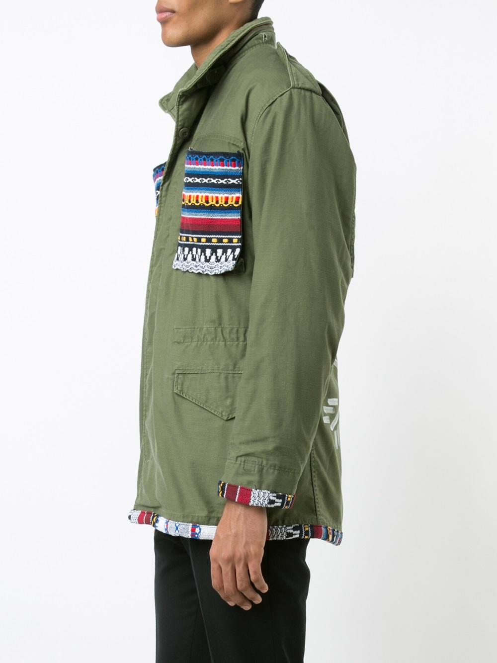 aztec details cargo jacket 