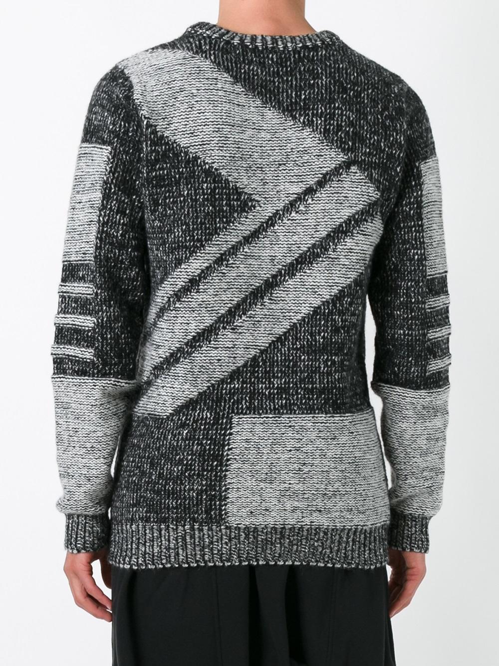 diagonal knit jumper