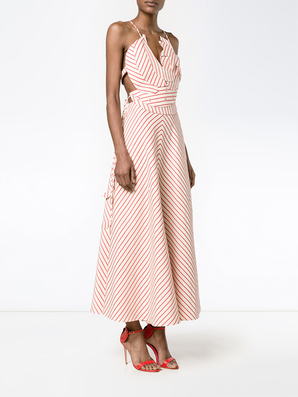 stripe pineapple maxi dress