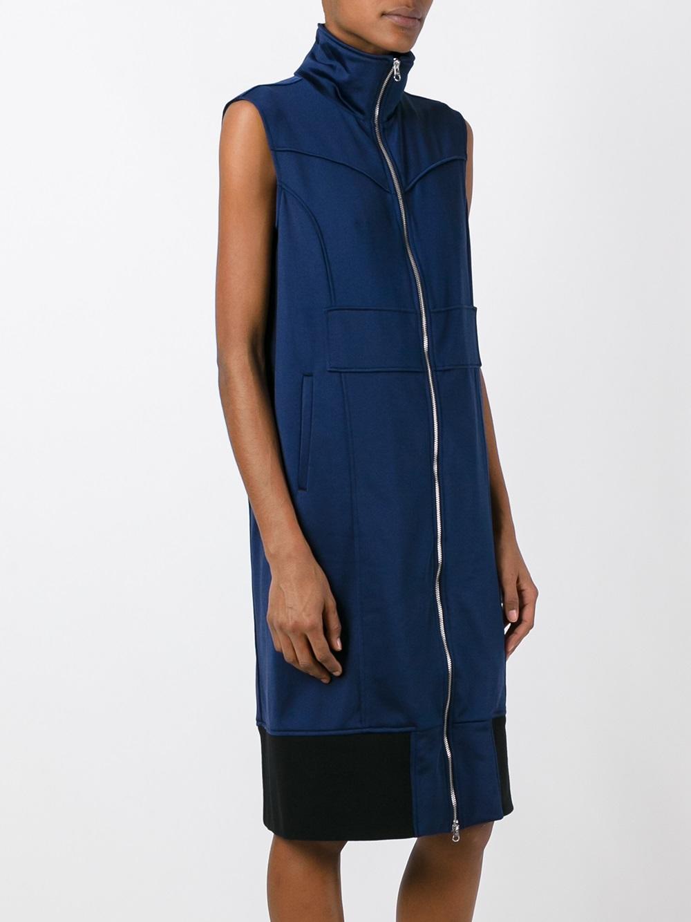sleveless zip-up dress