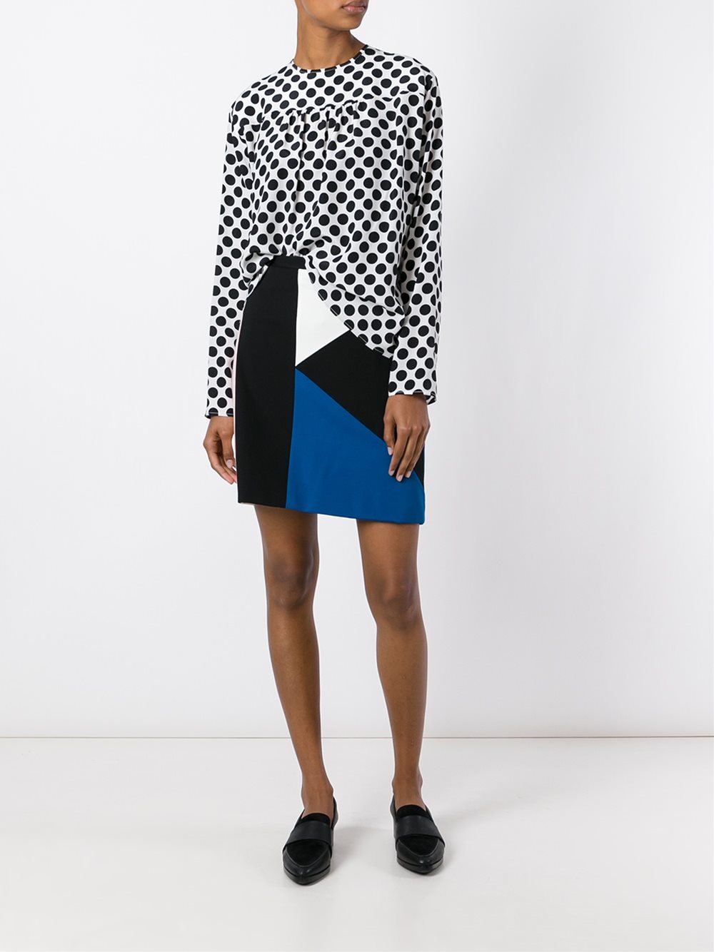 polka dot blouse